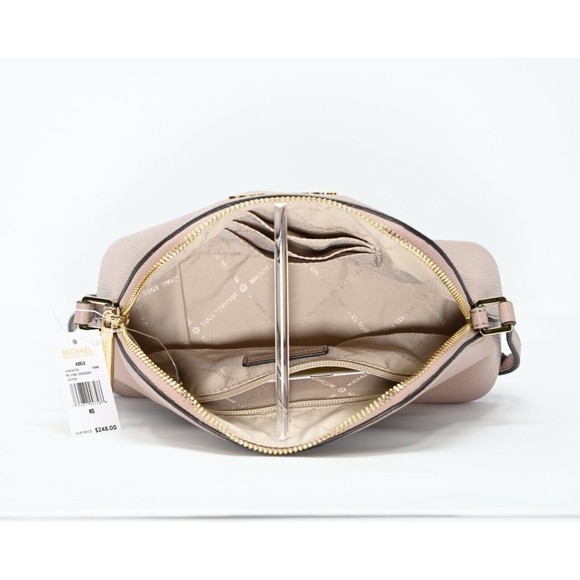 MICHAEL KORS ADELE Medium Dome Crossbody Fawn Leather NWT 35H8GAFC8L $248 - Picture 6 of 8